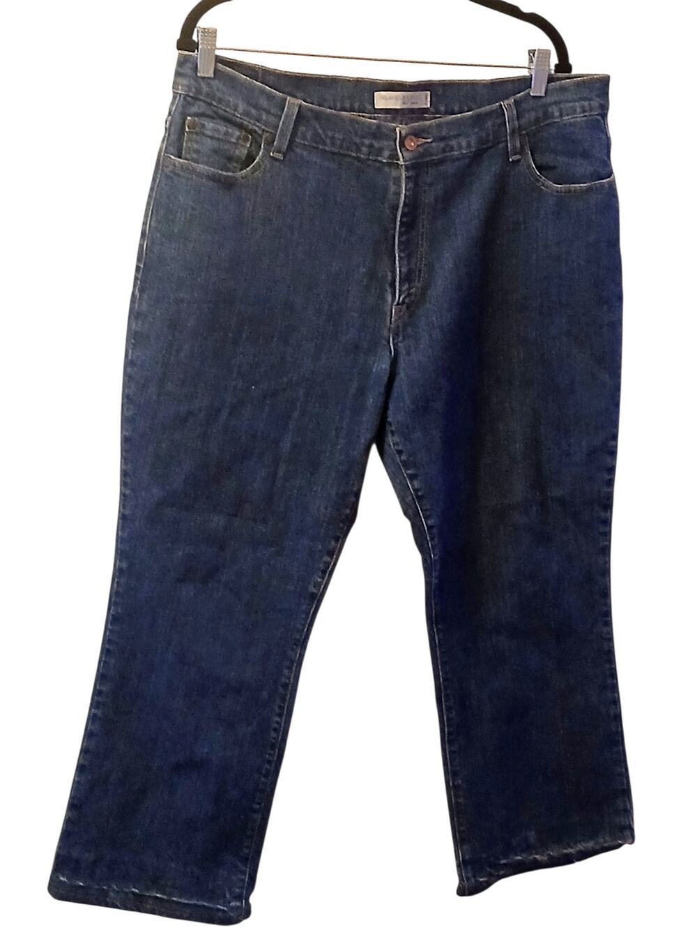VTG Y2K Levis 550 Relaxed Fit Boot Cut Distressed Hems 18 Medium Jeans